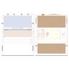 Z Fold Pressure Seal Self-mailer Payroll Brown Check And Blue Stub, Brown Back - Void And Artificial Watermark