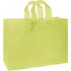 Color-frosted, High-density Shoppers Bags, Lime Green, Large