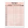 Confidential Sign-in-sheet With Removable Numbered Label Strips - Salmon