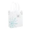 Christmas Shopping Bags, Snowflake Shoppers, 8 X 4 X 10", Plastic