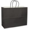 High-gloss Paper Shoppers Bag, Black, 16 X 6 X 12 1/2"