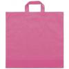 Frosted Economy Shoppers Bags, Hot Pink, Medium Bottom Gusset