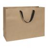 Manhattan Eco Euro-shoppers Bag, Chelsea Kraft With Black Handles, 16 X 6 X 12"