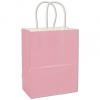 High-gloss Paper Shoppers Bag, Pink, 8 1/4 X 4 3/4 X 10 1/2"