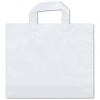 Frosted Economy Shoppers Bags, Clear, Medium Bottom Gusset