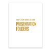 14 Pt. C2s Semi-gloss Presentation Folder, White, Custom Printed