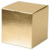 Linen Foil One-piece Gift Boxes, Gold, Small