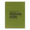 100 Lb. Vellum Presentation Folder, Jellybean Green, Custom Printed, Cardstock