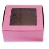 Windowed Bakery Boxes For Cupcakes & Baked Goods, Strawberry, Extra Large