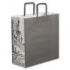 Square Shoppers Bag, Gray, 14 X 6 X 14"