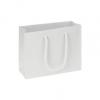 Premium Matte-laminated Euro-shoppers Bag, White, 9 X 3 1/2 X 7"
