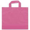 Frosted Economy Shoppers Bags, Hot Pink, Small Bottom Gusset
