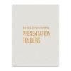 Custom Printed Presentation Folder, 80 Lb Fiber, White, Recycled