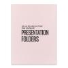 100 Lb. Vellum Presentation Folder, Pink Lemonade, Custom Printed, Cardstock