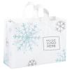 Christmas Shopping Bags, Snowflake Shoppers, 16 X 6 X 12", Plastic