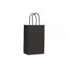 Varnish Stripe Shoppers Bag, Black, 5 1/4 X 3 1/2 X 8 1/4"