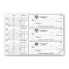 Manual Business Checks For Hourly Payroll, Personalized Printing, Voucher, 3 Per Page, Holes Punched For Binder