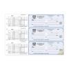 Manual Business Check, Hourly Payroll, 3 Per Page, Duplicate, Personalized Printing, Voucher/stub
