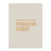 80 Lb. Fiber Presentation Folder, Custom Printed, Natural, Recycled