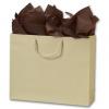 Premium Matte-laminated Euro-shoppers Bag, Ivory, 16 X 4 3/4 X 13"
