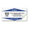 Weather Proof Service Sticker - Durable White Vinyl Laminated Stock, Personalized Printing, 3 1/2" X 1 3/4"