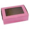 Windowed Bakery Boxes For Cupcakes & Baked Goods, Strawberry, 14 X 10 X 4"