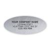 Advertising Labels, Padded, Poly Film, Silver, Oval