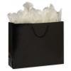 Glossy Paper Bags With Handles, Laminated, Black, Custom Printed, 20 X 6 X 16"