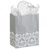 Silvery Chic Paper Bags With Handle, Medium