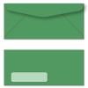 Green Color #10 Envelope With Window - (4 1/8 X 9 1/2) Regular