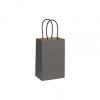 Grey Paper Bags With Handles, Kraft, 5 1/4 X 3 1/2 X 8 1/4"