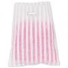 Frosted Patterned Merchandise Bags, White Stripe, 12 X 15"