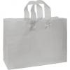 Color-frosted, High-density Shoppers Bags, Silver, Large