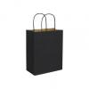 Black Paper Bags With Handles, Kraft, Personalized, Medium 8 1/4 X 4 3/4 X 10 1/2"