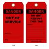 Danger Out Of Service Tag