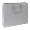 Premium Matte-laminated Euro-shoppers Bag, Silver/platinum, 16 X 4 3/4 X 13"