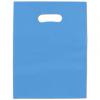Frosted Colored Merchandise Bag, Blue, 12 X 15"
