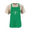 Green Embroidered Apron With Pouch Pocket, Medium Length