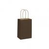 Brown Paper Bags With Handles, Kraft, Personalized, Small 5 1/4 X 3 1/2 X 8 1/4"