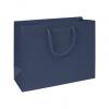 Premium Matte-laminated Euro-shoppers Bag, Navy, 13 X 5 X 10"