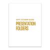 16 Pt. C1s Semi-gloss Presentation Folder, White, Custom Printed
