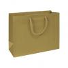 Premium Matte-laminated Euro-shoppers Bag, Gold, 13 X 5 X 10"