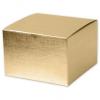 Linen Foil One-piece Gift Boxes, Gold, Medium