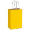 Small Yellow Shopping Paper Bag, 5 1/4 X 3 1/2 X 8 1/4", Retail Bags
