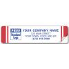 Advertising Labels, Padded, White With Red Stripes