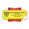 Service Labels, "call For Service", Yellow, Padded