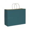 Teal Paper Bags With Handles, Kraft, Personalized, Large 16 X 6 X 12 1/2"