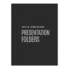 100 Lb. Linen Presentation Folder, Black, Custom Printed, Recycled