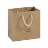 Recycled Kraft Paper Bag With Handles, Small, 6 1/2 X 3 1/2 X 6 1/2"