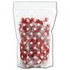 Food-safe Zipper Pouches, White Dots, Large + 2" Bottom Gusset